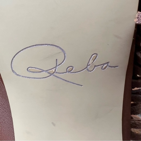 REBA BROWN MADAME PEEP TOE FRINGE LEATHER HEELED BOOTIES SIZE 6.5 - Picture 2 of 16